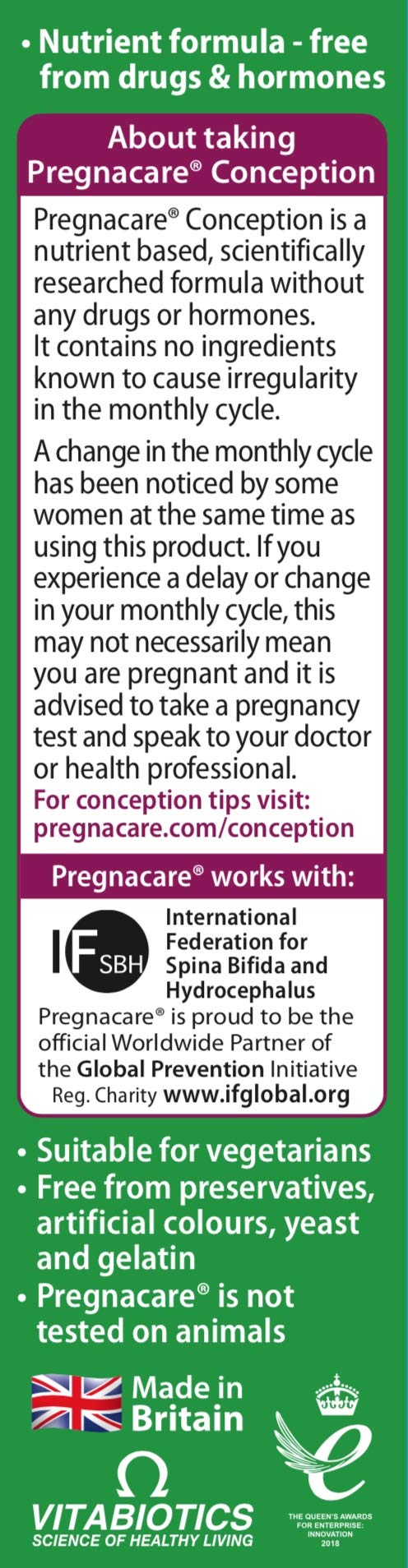 Pregnacare Conception Tablets, Pack of 30, 30 Count