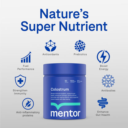 Mentor Colostrum Powder Supplement for Humans - Organic Bovine Colostrum Supplement