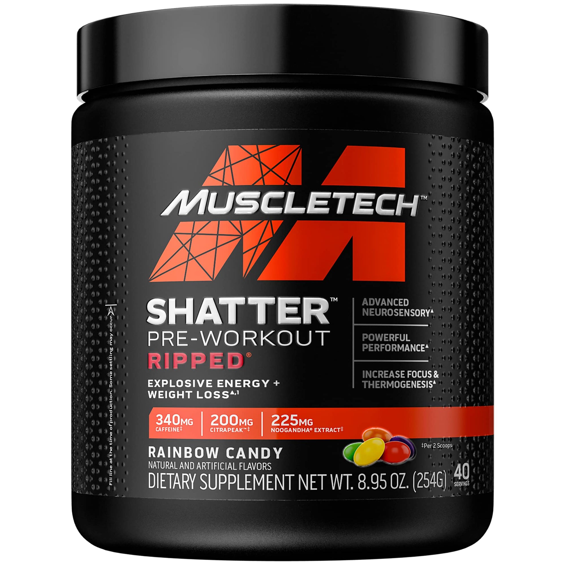 Pre Workout + Weight Loss MuscleTech Shatter Ripped Pre-Workout Pre Workout