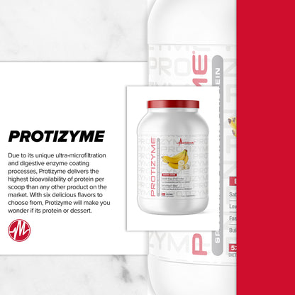 Metabolic Nutrition, Protizyme, 100% Whey Protein Powder, High Protein, Low Carb