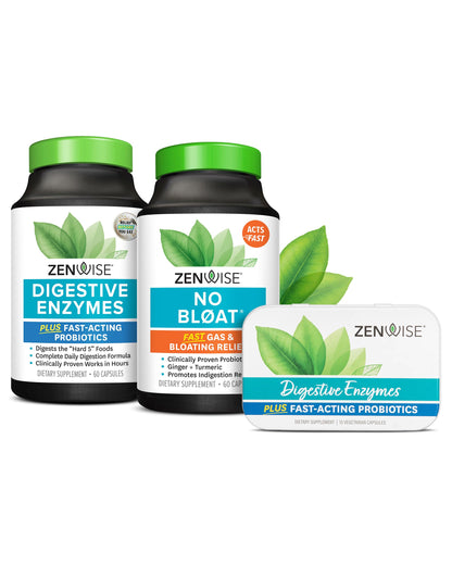 Zenwise Health Digestive Bliss Bundle - Digestive Enzymes, NO BLØAT