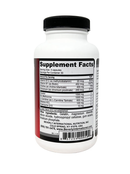 Beverly International Lean Out 120 caps. Fat Burner with Metabolic Support. Lipotropics.