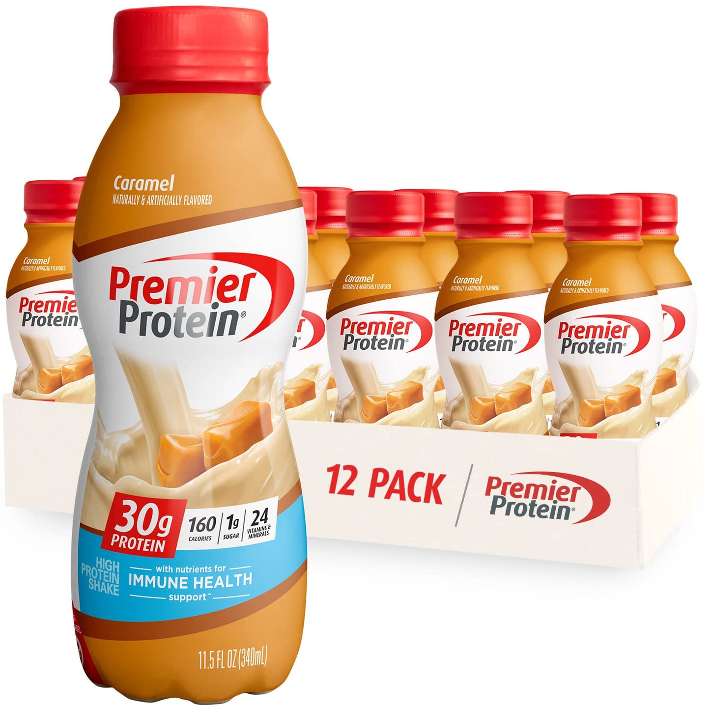 Premier Protein Powder & Premier Liquid Protein Shake, Caramel, 30g Protein, 1g Sugar