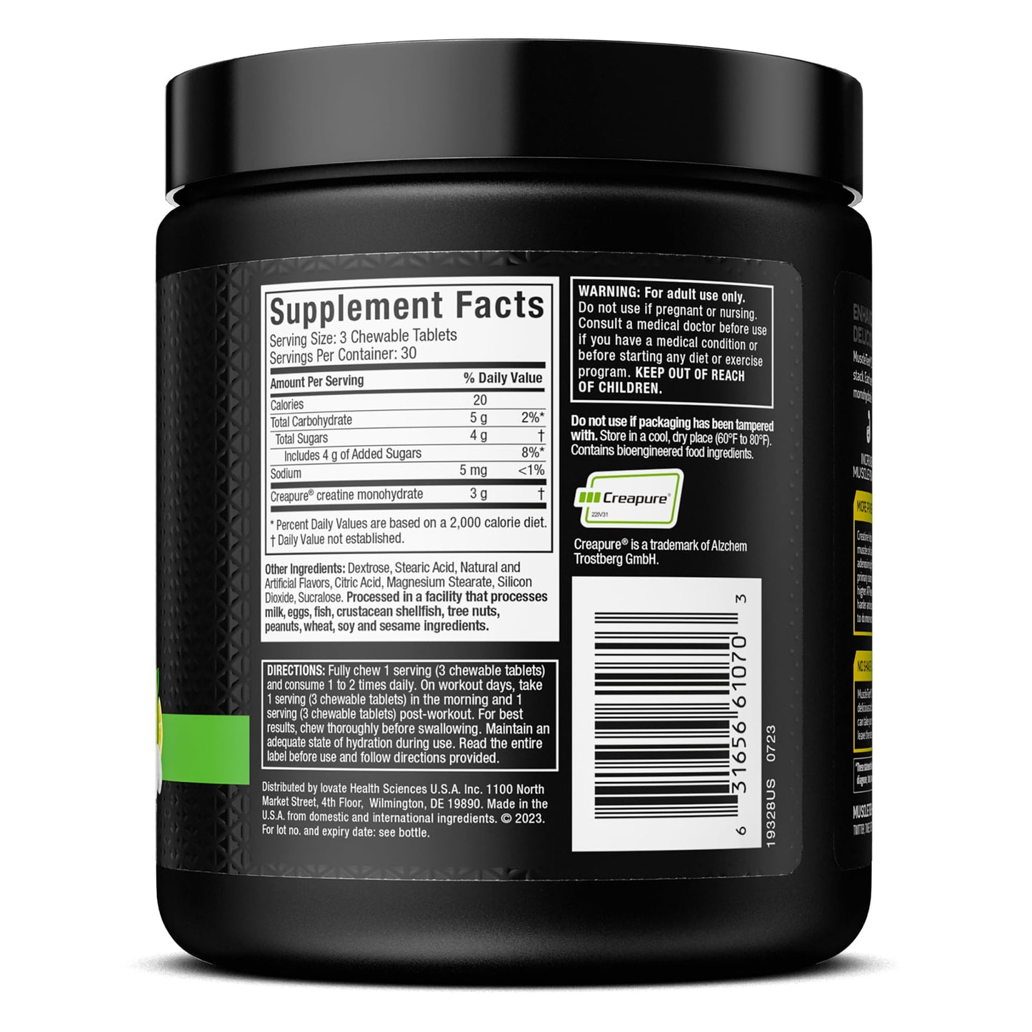 MuscleTech | Creatine Chews | Creapure | Muscle Recovery + Builder for Men & Women