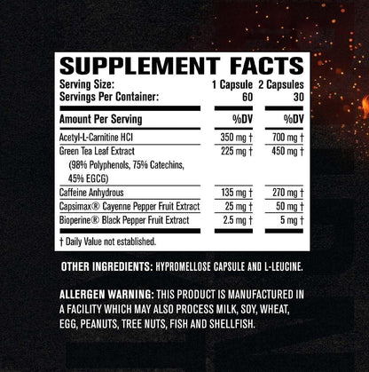 Jacked Factory Burn-XT Clinically Studied Fat Burner & Weight Loss Supplement