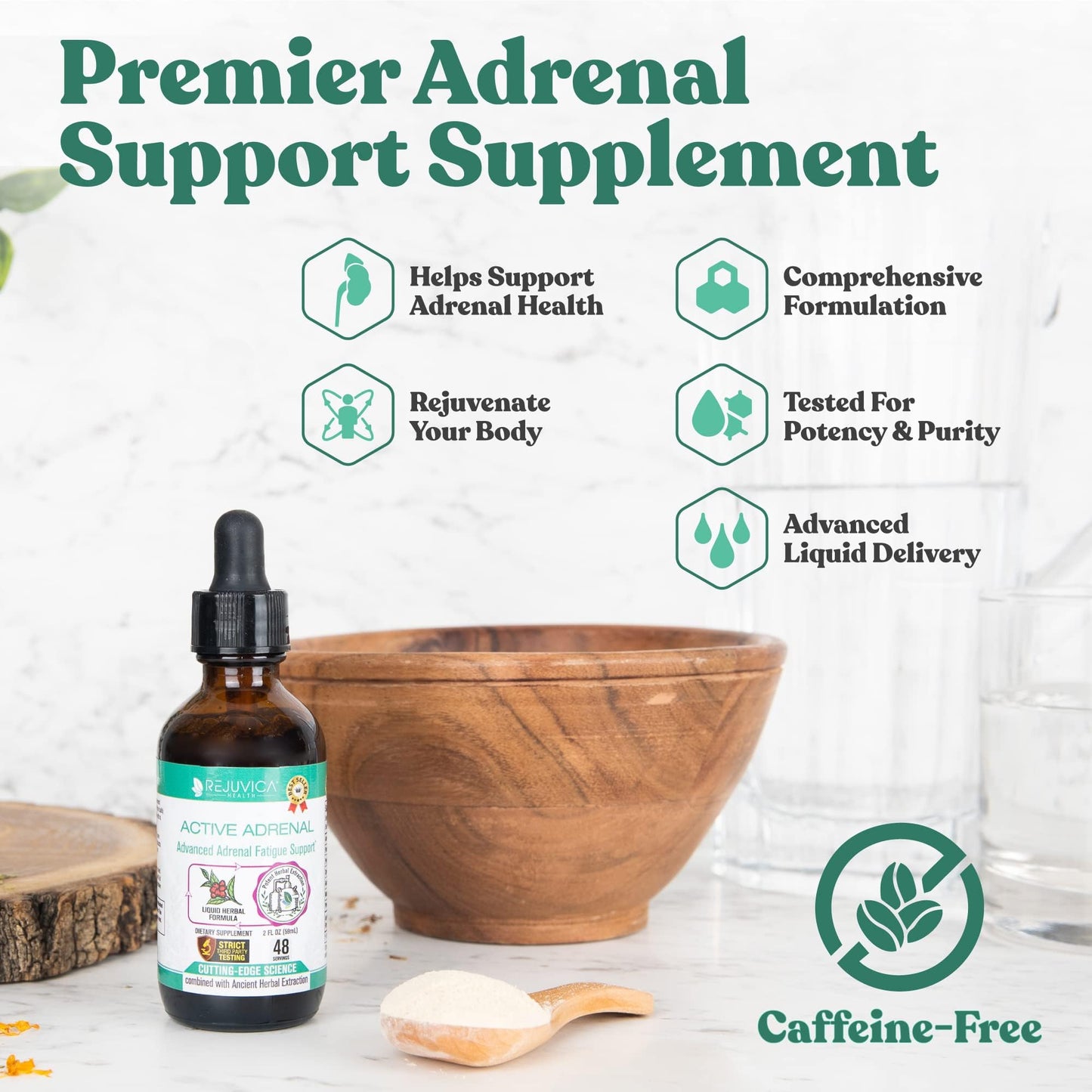 Active Adrenal - Advanced Adrenal Support Tincture - Liquid Delivery for Better Absorption