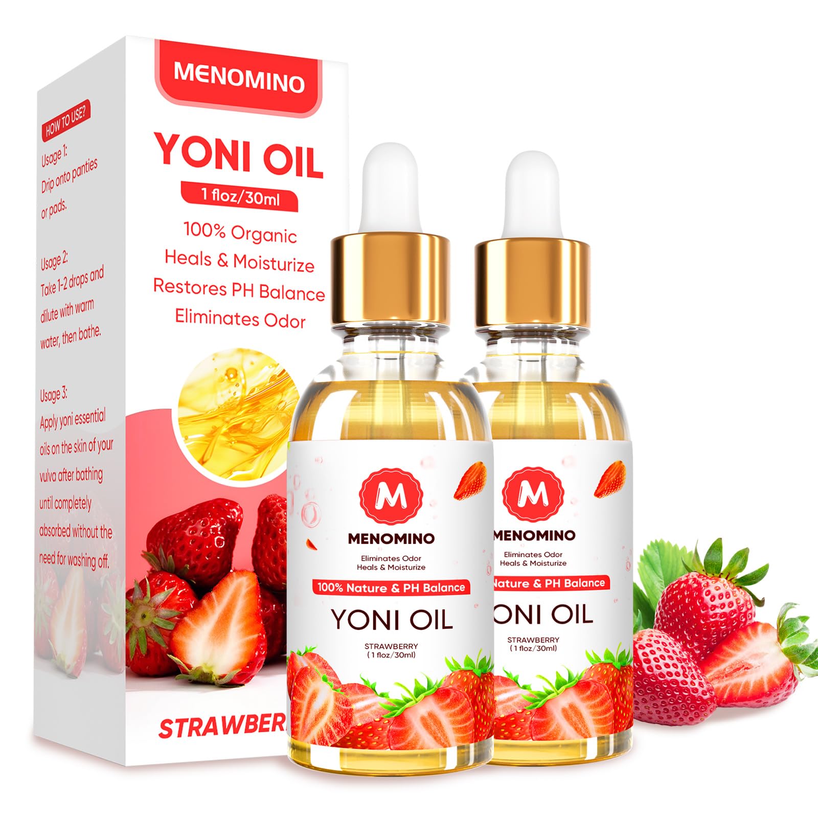 2 Pack Yoni Oil Feminine Oil for Women pH Balance - Feminine Deodorant - Vaginal Moisturizer - Eliminates Odor