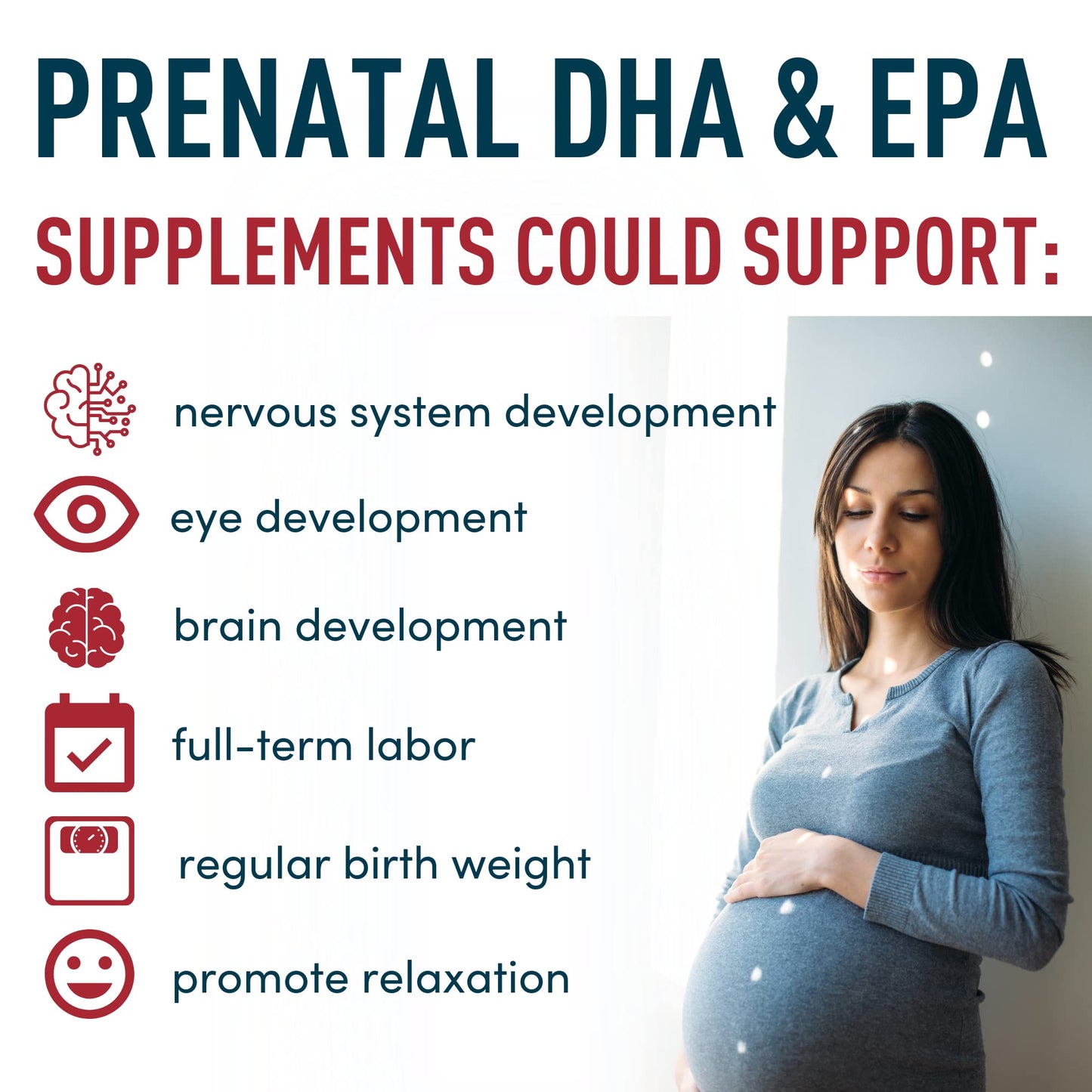 Prenatal Vitamins with DHA and Folic Acid - Fetal Development and Pregnancy Support