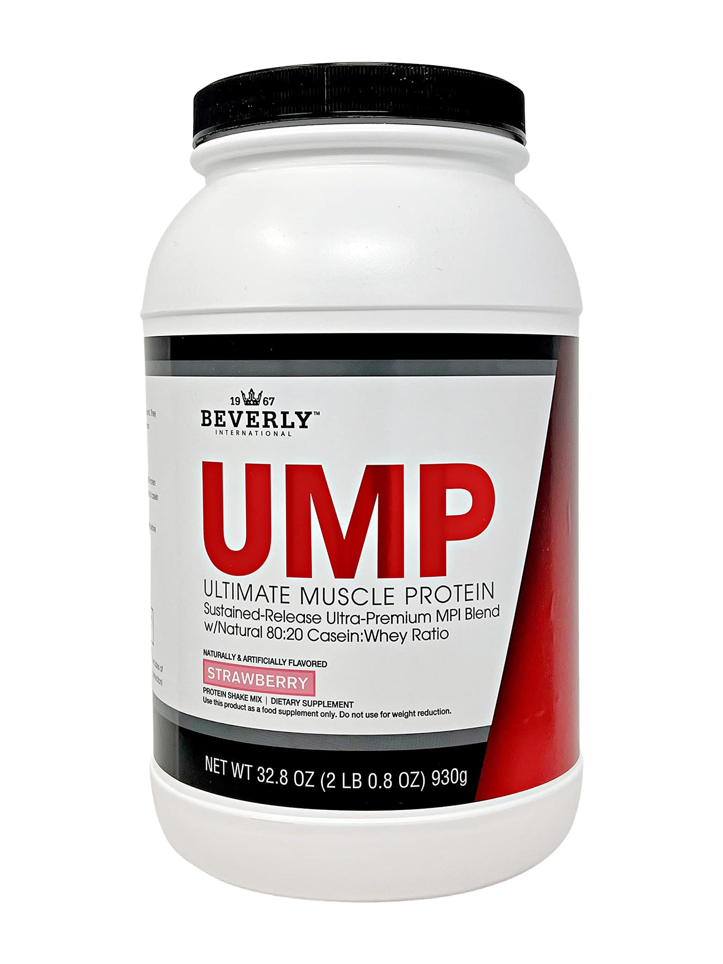 Beverly International UMP Protein Powder, Strawberry. Unique Whey-Casein Ratio