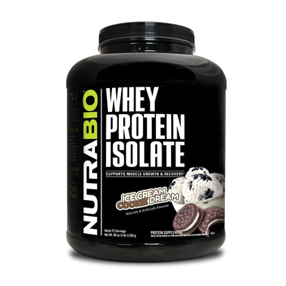 NutraBio Whey Protein Isolate Supplement – 25g of Protein Per Scoop with Complete 