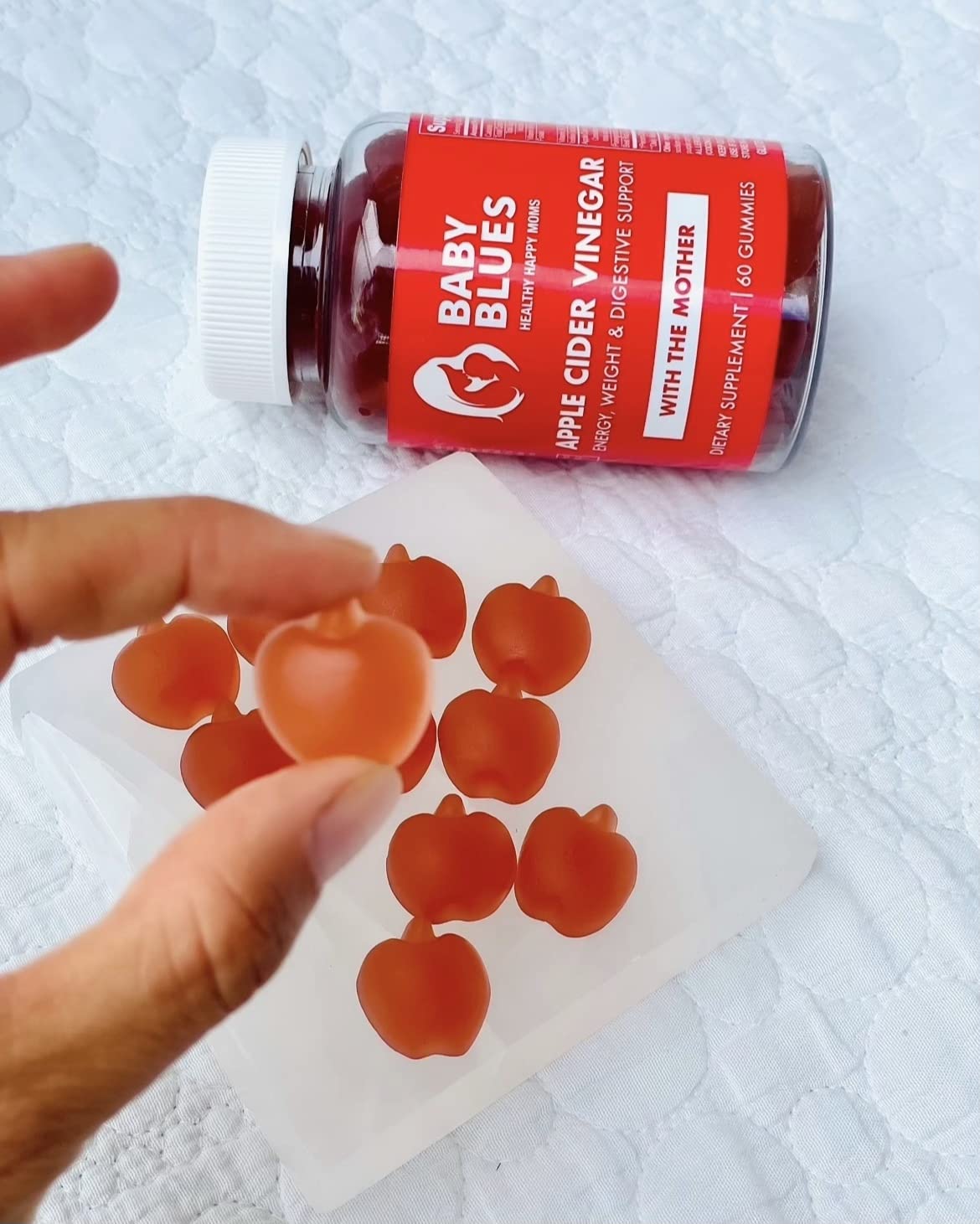 Baby Blues Apple Cider Vinegar Gummies - Vegan, Non-GMO & Gluten-Free, Postpartum