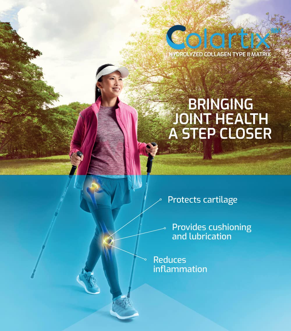 New: Colartix™ Collagen - 120 Capsules - Joint Specific Type II Collagen from Cartilage - Hydrolysed Collagen