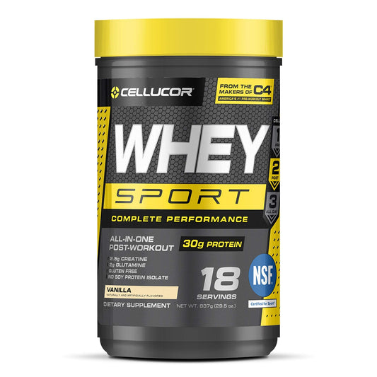 Cellucor Whey Sport Protein Powder Vanilla | Post Workout Recovery Drink with Whey Pro