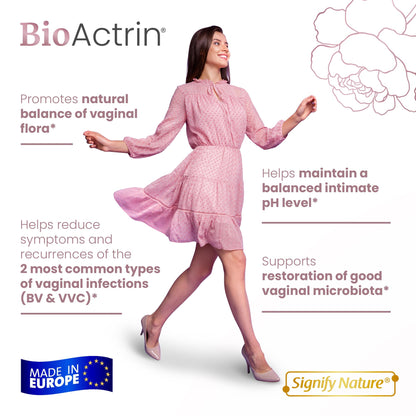 Bioactrin Vaginal Probiotics for Women - Formulated Bacterial Vaginosis Treatment, Yeast Infection