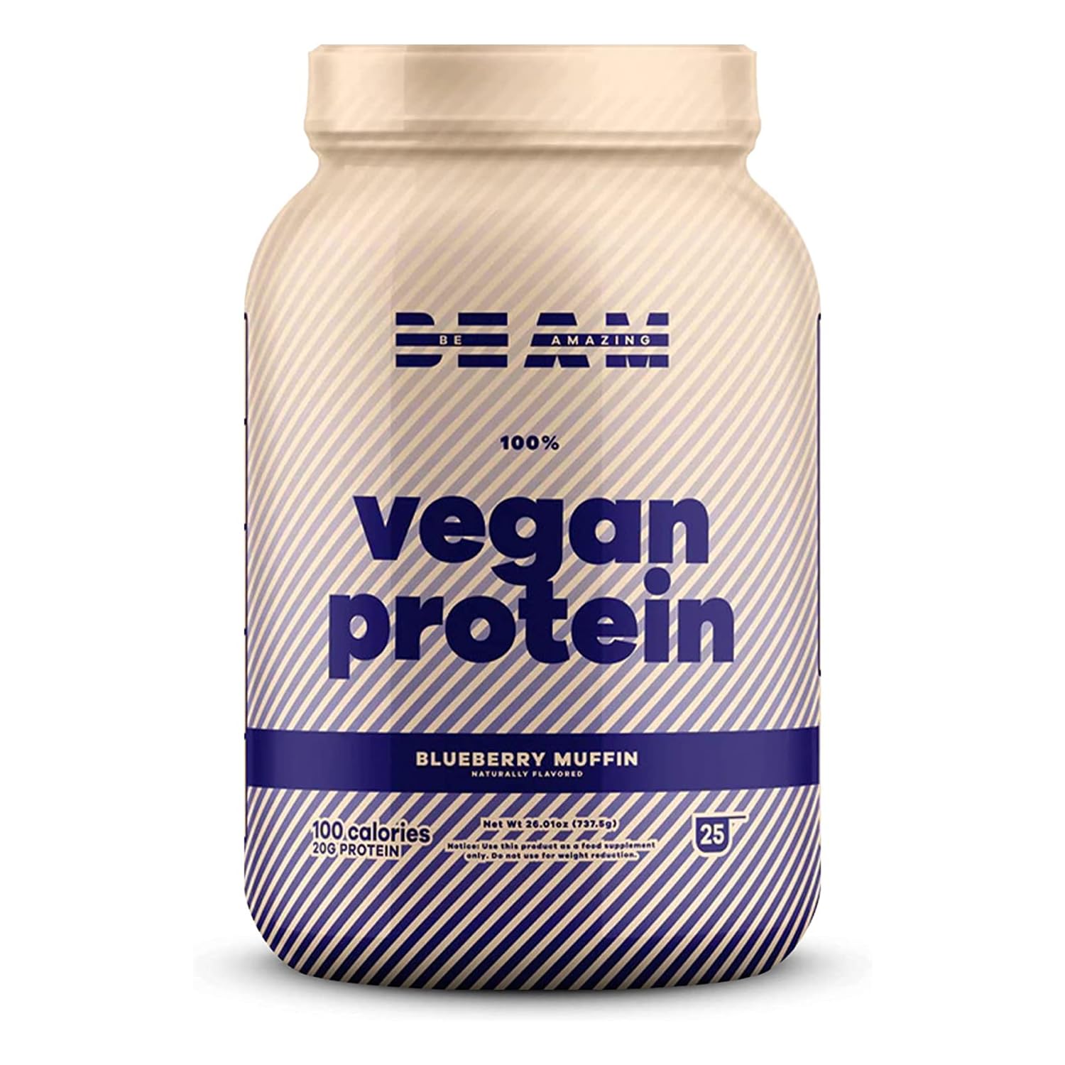 BEAM Be Amazing Vegan Protein Powder | 20g Plant-Based Protein with Prebiotics Fibers 