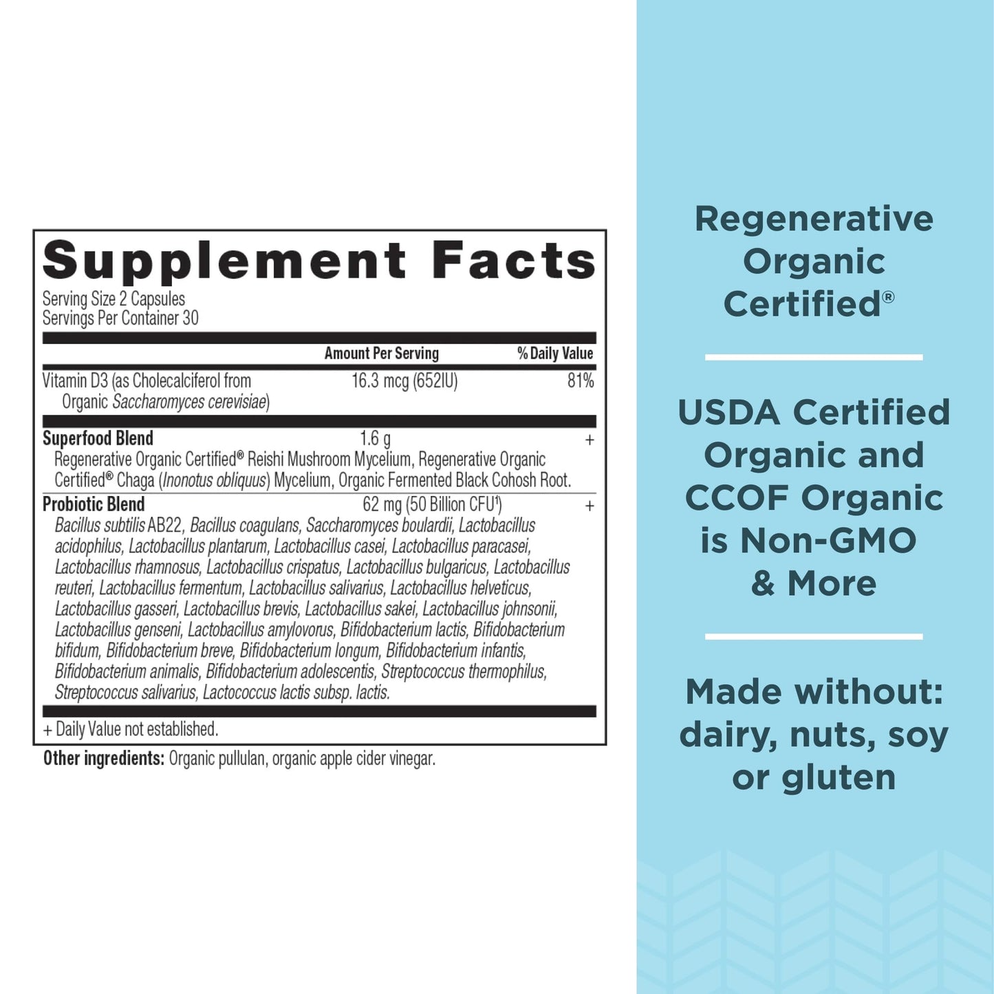 Ancient Nutrition Regenerative Organic Certified Probiotics for Menopause Support