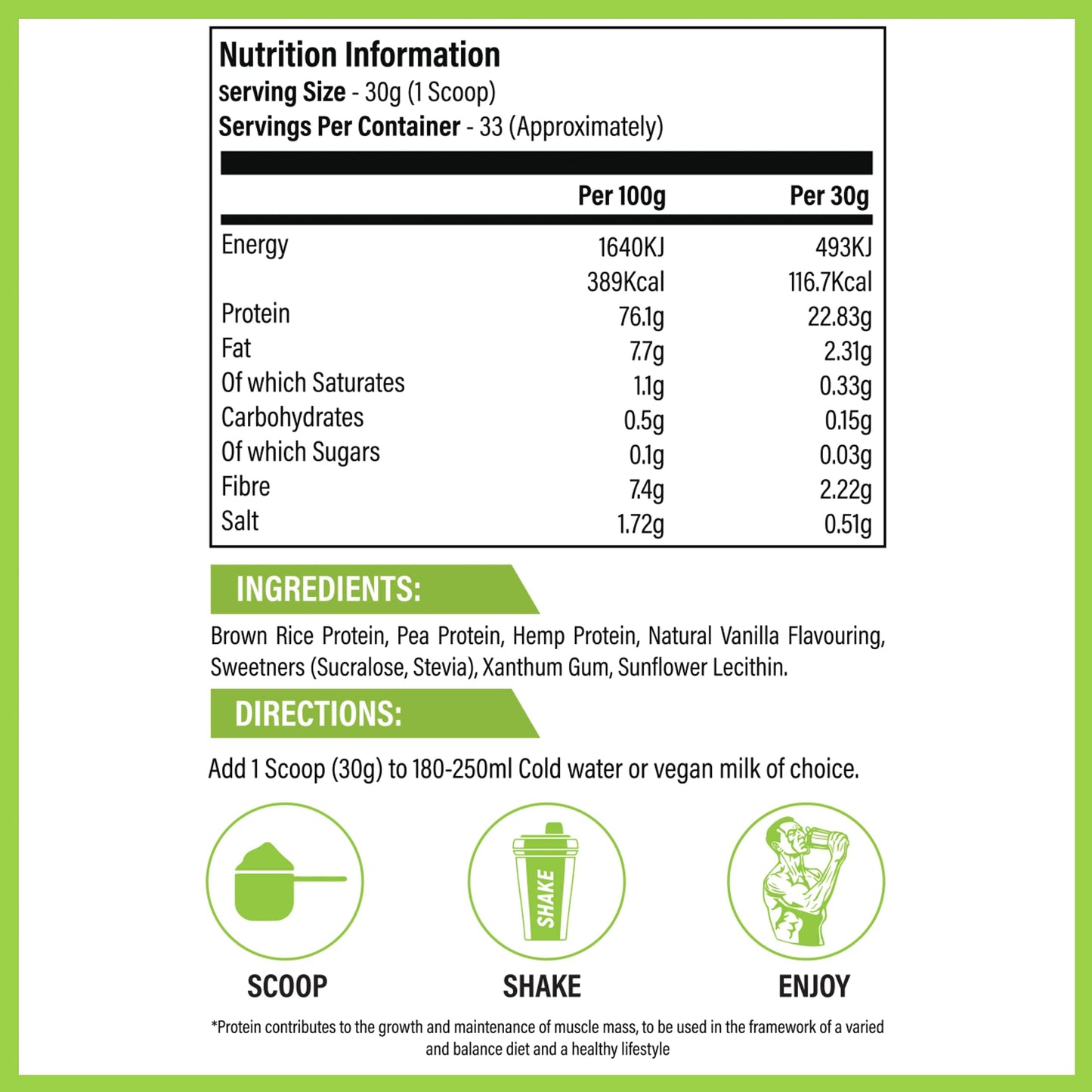 Vegan Protein Powders - Plant Based Vegan Protein Powder 1kg Soy Free Protein Powder