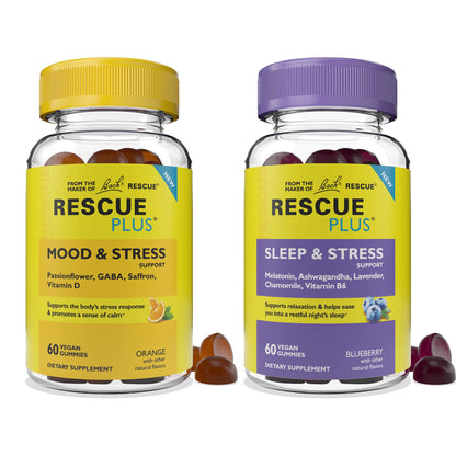 Bach RESCUE Plus Gummy Day & Night Bundle 2 x 60 Count