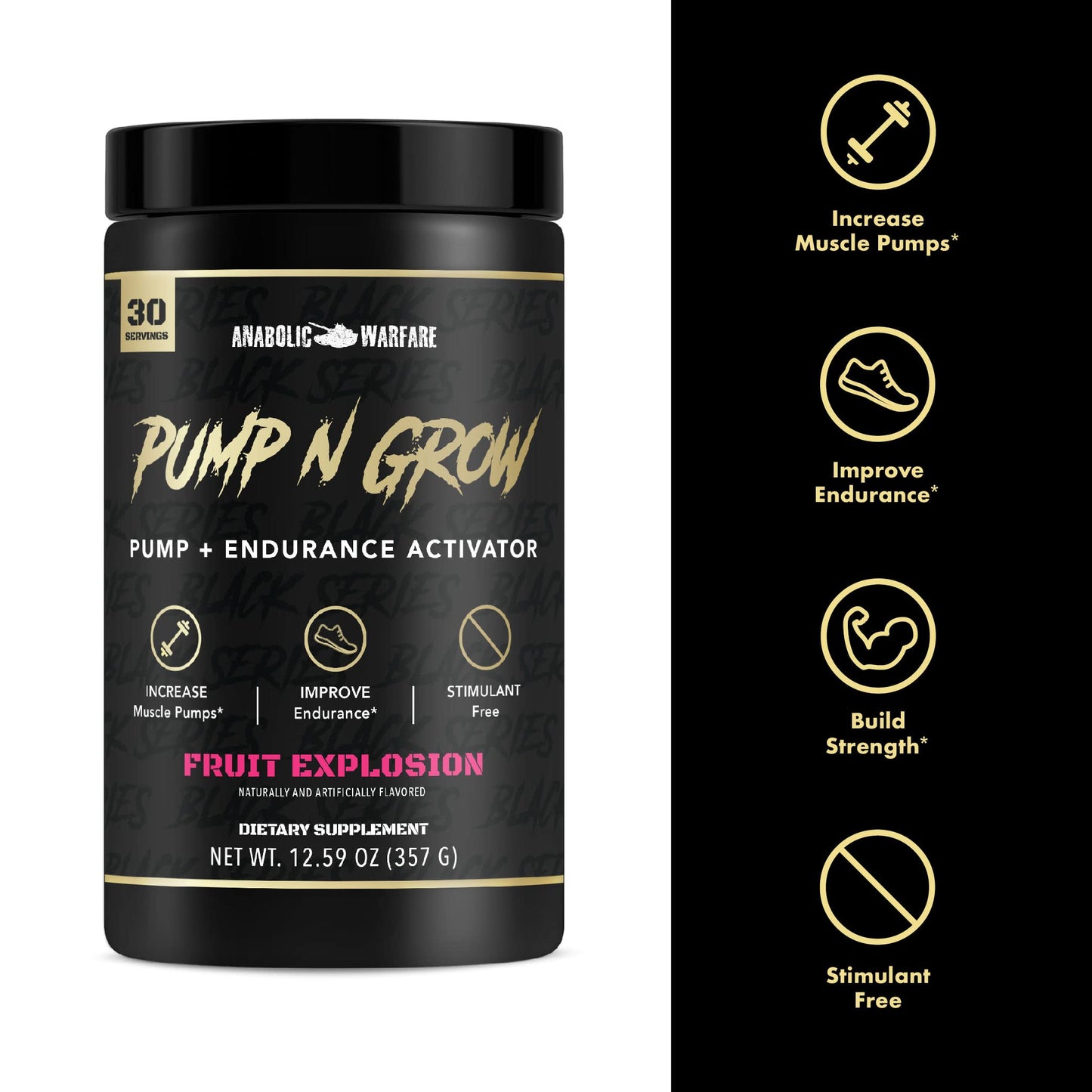 Anabolic Warfare Pump-N-Grow Muscle Pump Supplement Caffeine Free Pre Workout