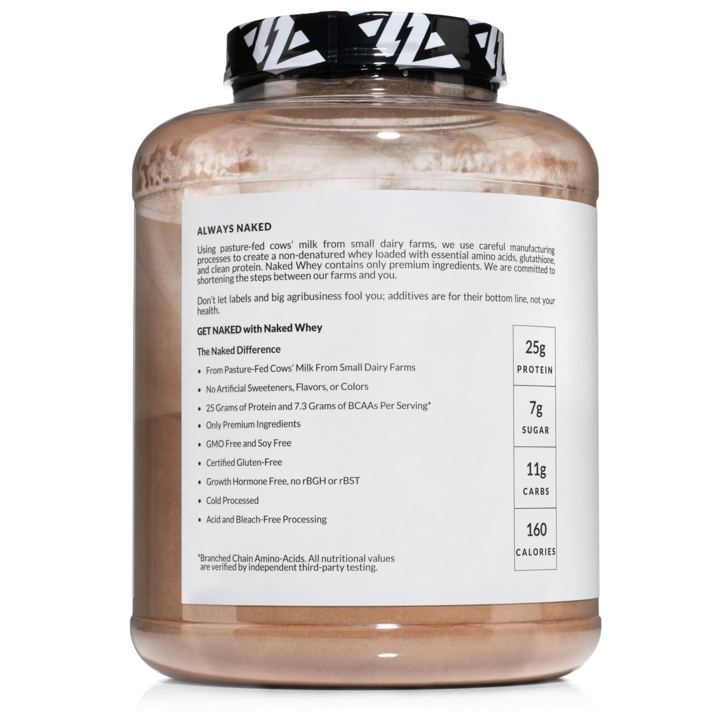 NAKED Whey Double Chocolate Grass Fed Whey Protein Powder, No GMO, No Soy