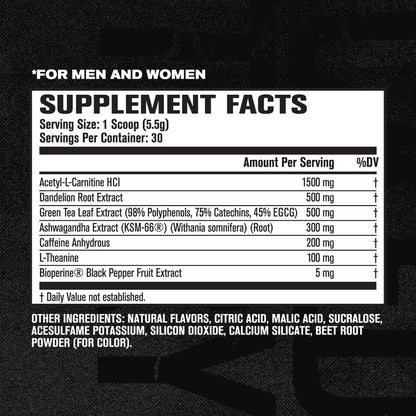 Jacked Factory Burn-XT Powder for Men & Women - Improve Focus & Increase Energy