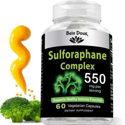 550mg Sulforaphane Supplement with Glucoraphanin and Myrosinase | Broccoli Supplemen