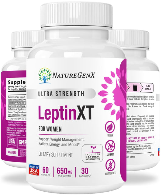 NatureGenX LeptinXT - Leptin Supplements for Weight Loss for Women - Extra Strength