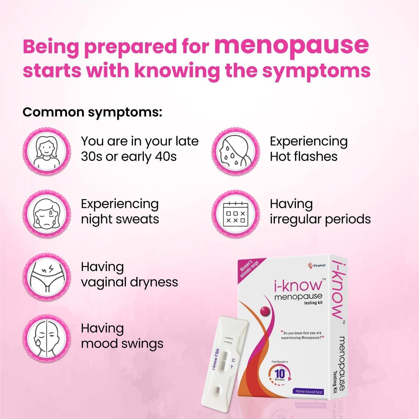 BKL Menopause Testing kit | for Women Facing Menopause Symptoms Like hot Flashes, Night Sweats