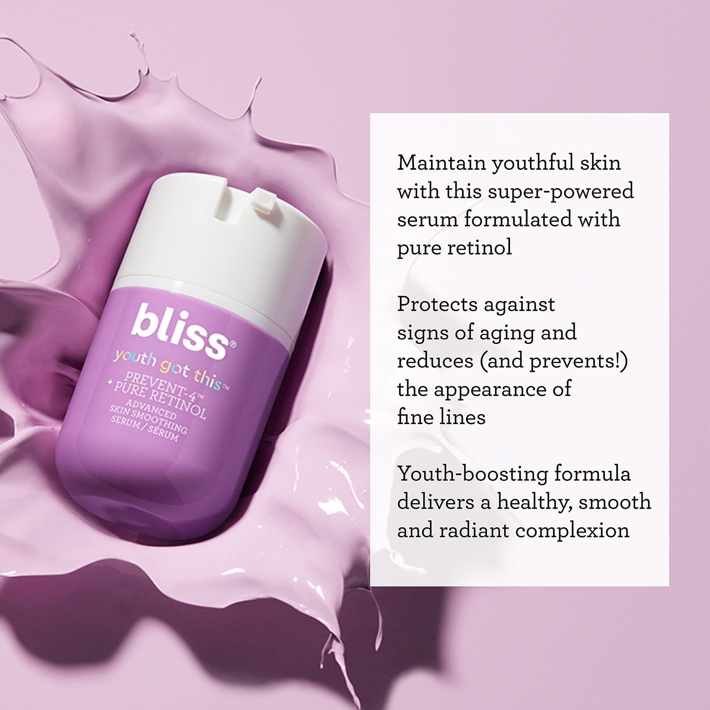 Bliss Youth Got This™ Prevent-4™ + Pure Retinol - 0.67 Fl Oz - Advanced Skin