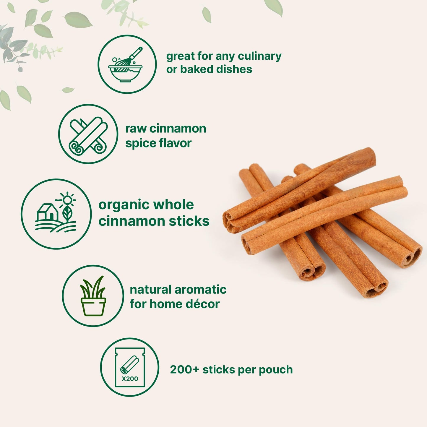 Micro Ingredients Organic Whole Cinnamon Stick, 2lbs | 2 ¾” Stick Size | Raw Cinnamon