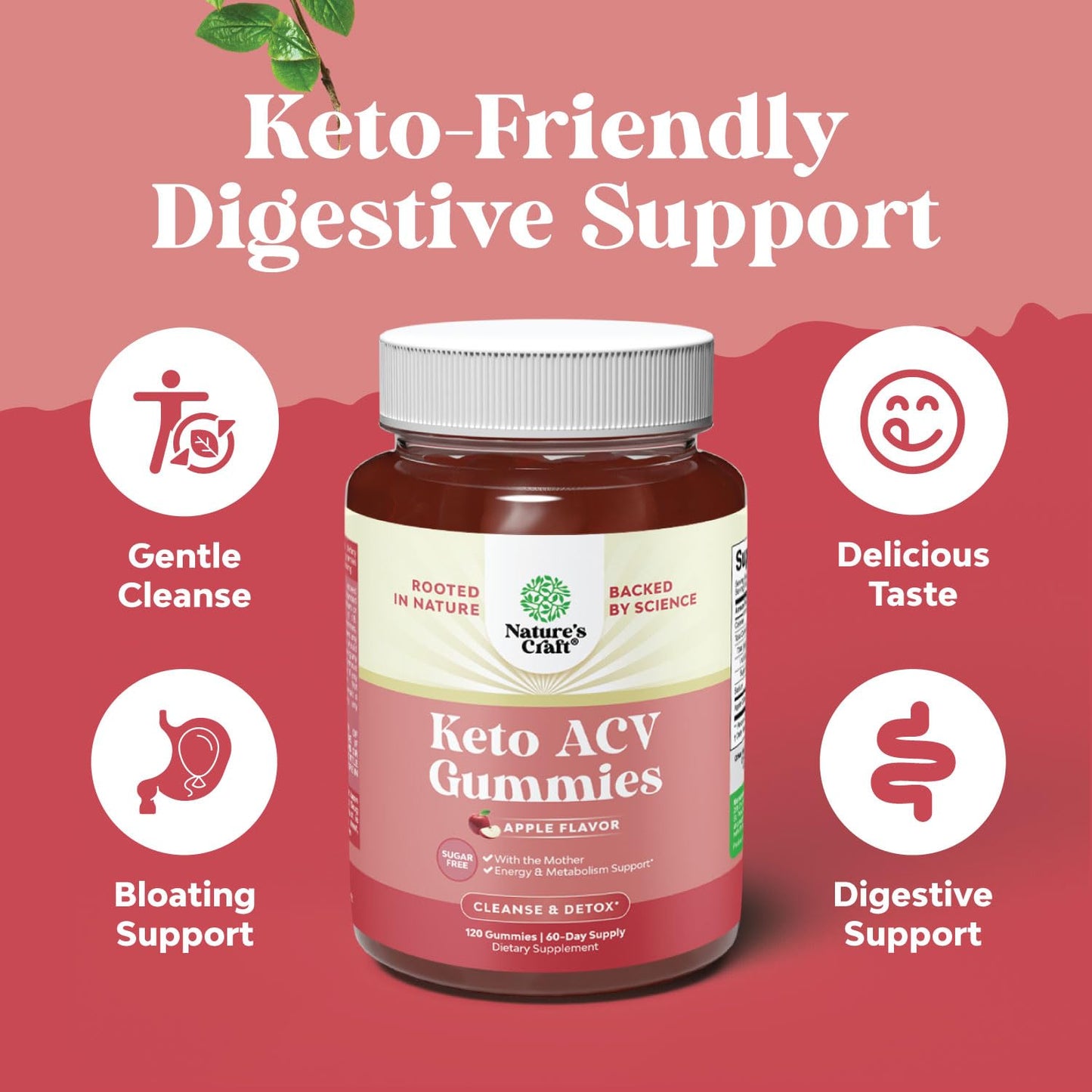 Vegan Advanced Keto ACV Gummies - Keto Apple Cider Vinegar Gummies Sugar Free