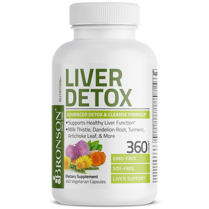 Bronson Liver Detox Advanced Detox & Cleansing Formula Supports Health Liver Function