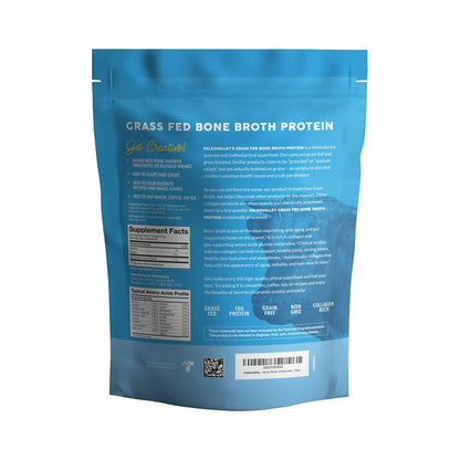 Paleovalley 100% Grass Fed Beef Bone Broth Protein Powder - Rich in Collagen Peptides