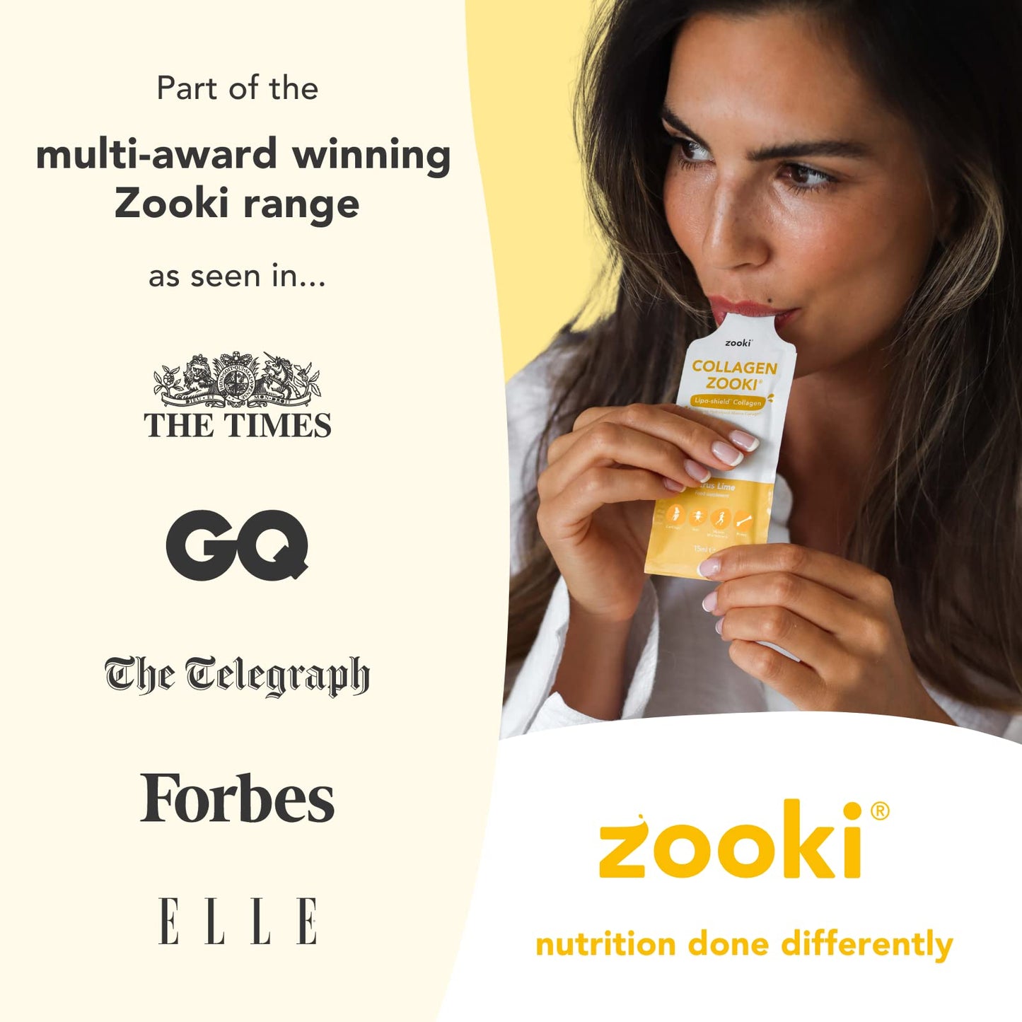 Zooki 5000mg Marine Collagen Liquid Sachets | Hydrolysed Marine Collagen Peptides