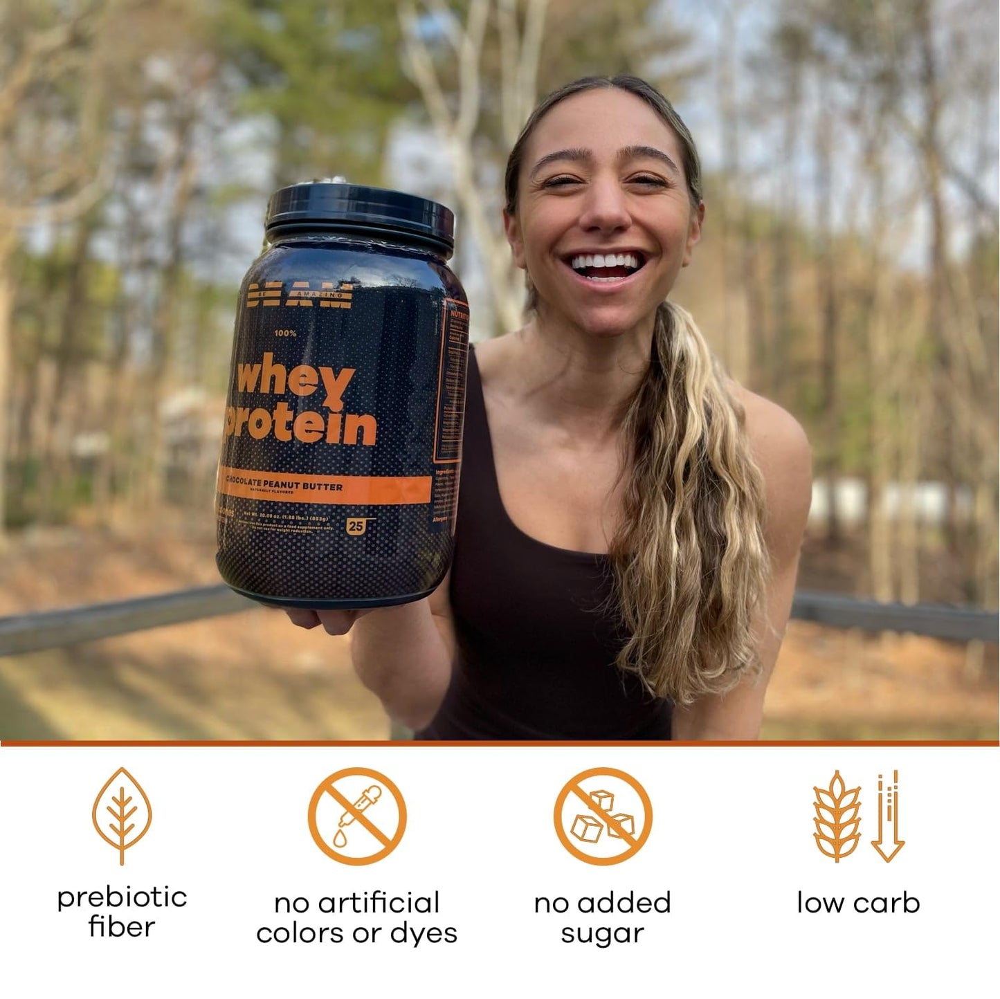 BEAM Be Amazing - Whey Protein Powder | Soy and Gluten-Free Protein Powder