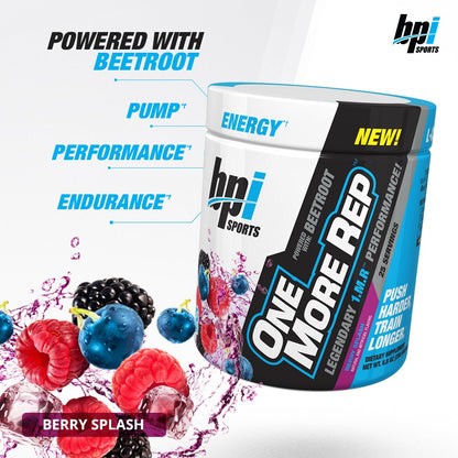 BPI Sports One More Rep Pre-Workout Powder - Increase Energy and Stamina - Intense