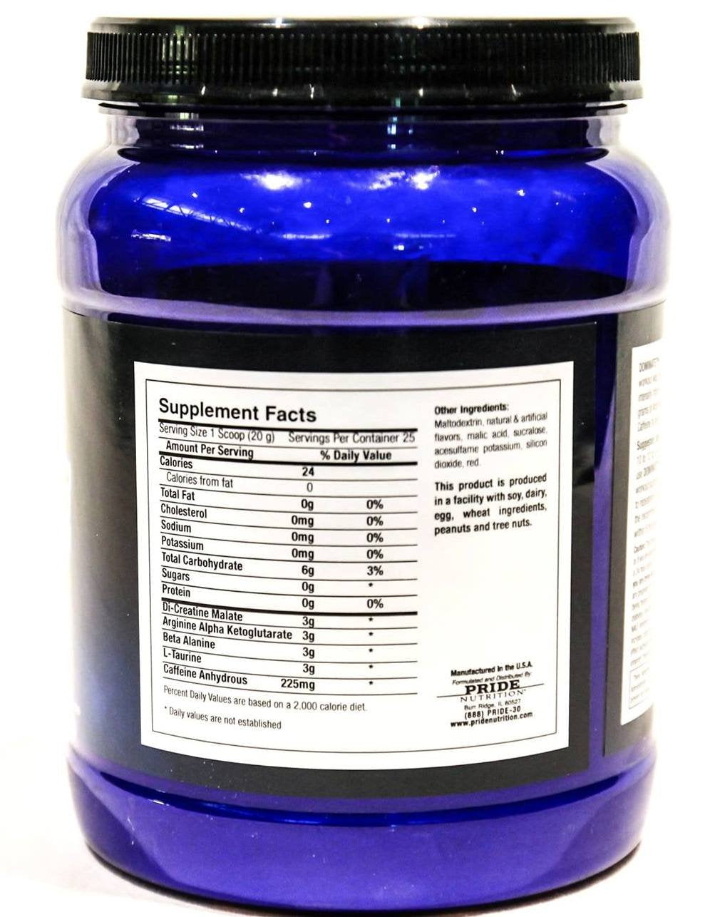 #1 Pre Workout - Dominate X 500g - Best Nitric Oxide & Creatine Pre-Workout Formula (Fruit Punch)