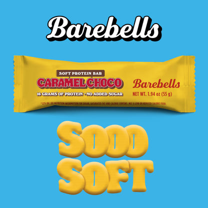 Barebells Soft Protein Bars Caramel Choco - 12 Count, 1.9oz Bars - Protein Snacks