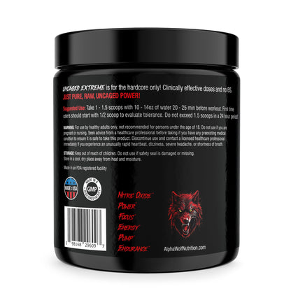 Uncaged Extreme Pre-Workout Powder - Extreme Energy, Focus, Nitric Oxide & Muscle