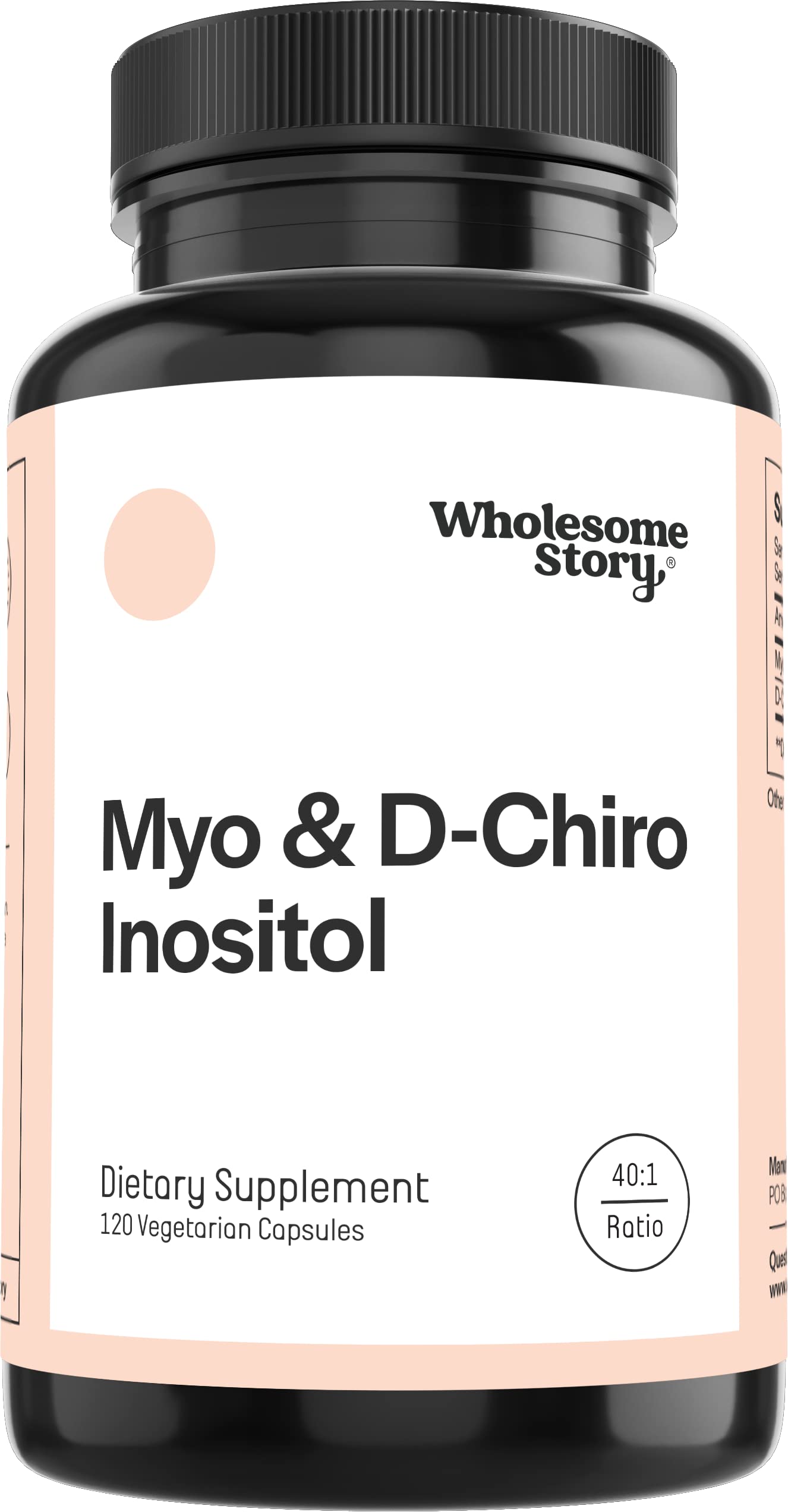 Myo-Inositol & D-Chiro Inositol Blend Capsule | 30-Day Supply | Most Beneficial 40:1 Ratio