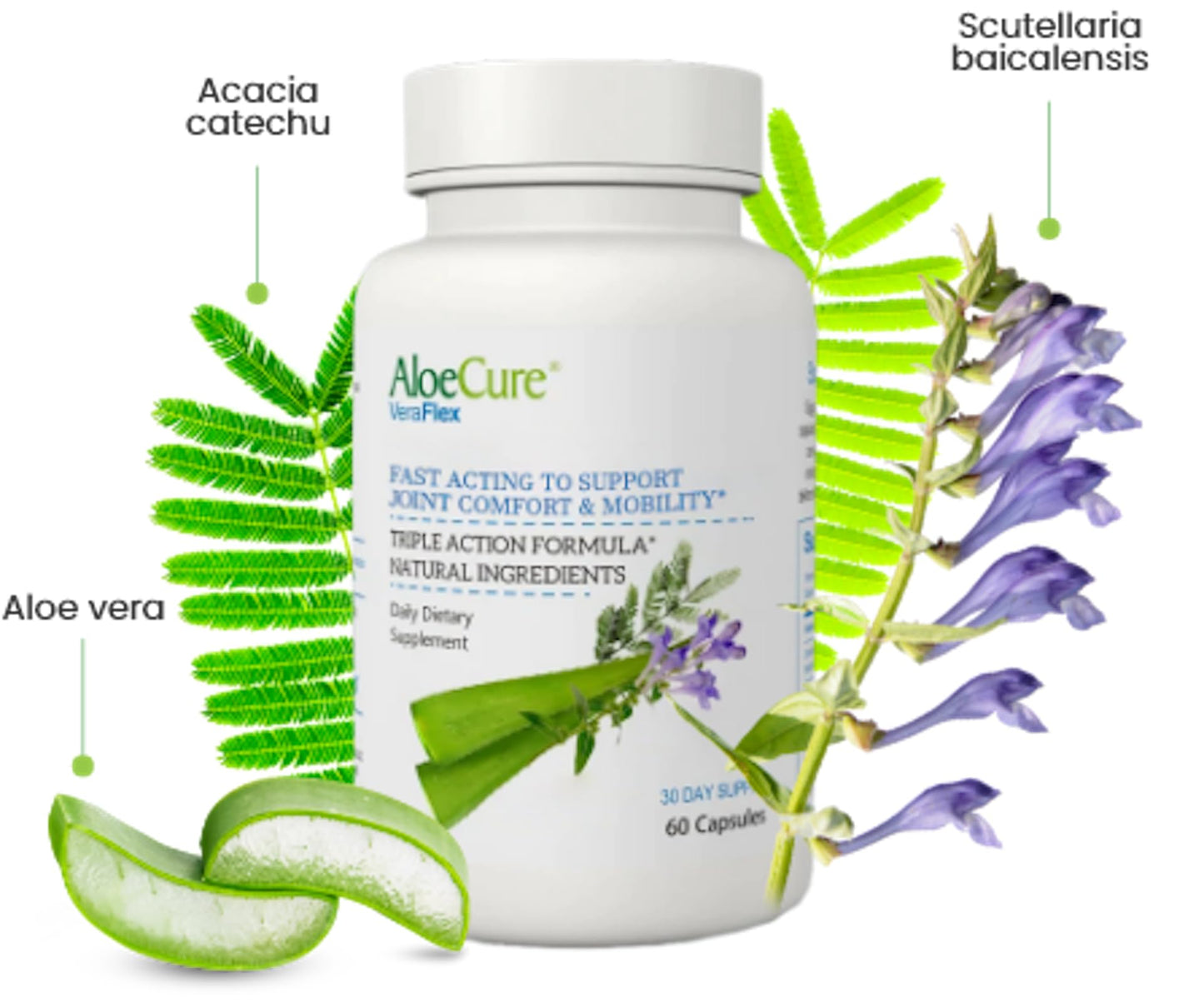 AloeCure VeraFlex Natural Joint Support Supplement with USDA Organic Aloe Vera