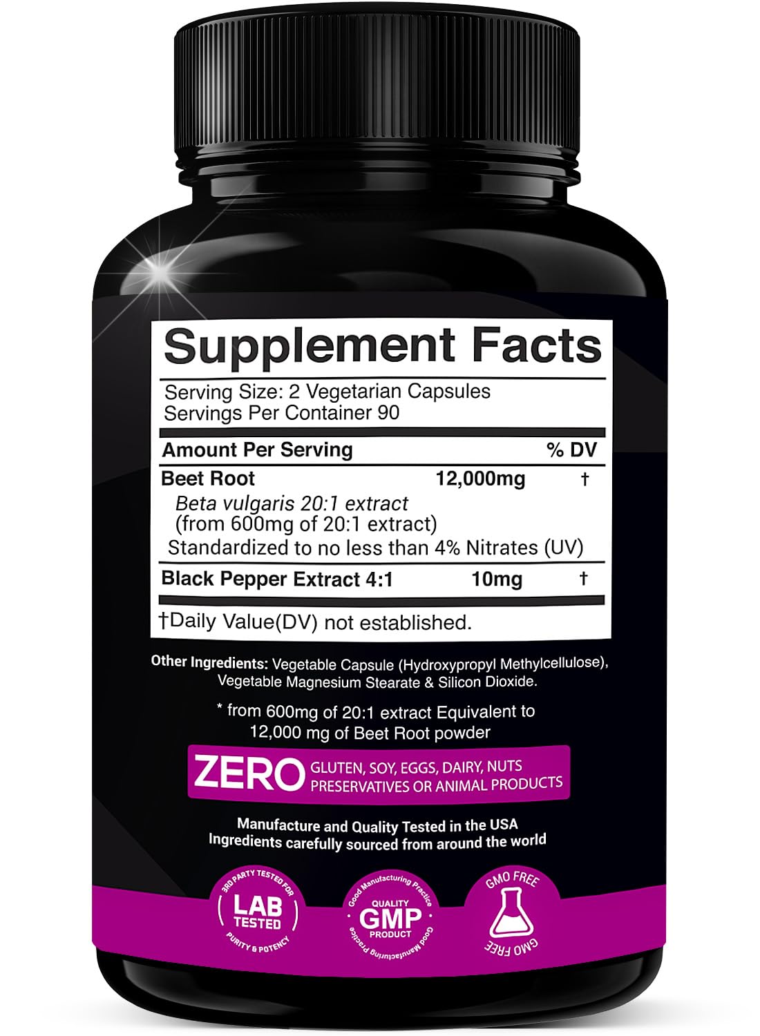 Beet Root Extract Capsules - 12000mg 20x Concentrated Beet Root Capsules Supplement