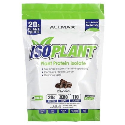 ALLMAX ISOPLANT, Chocolate - 300 g - 20 Grams of Plant Protein Isolate Per Scoop 