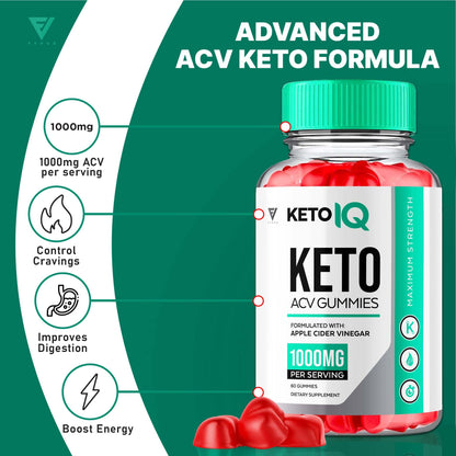 (3 Pack) Keto IQ KetoIQ Keto ACV Gummies, Keto IQ ACV Gummies Advanced Weight Loss