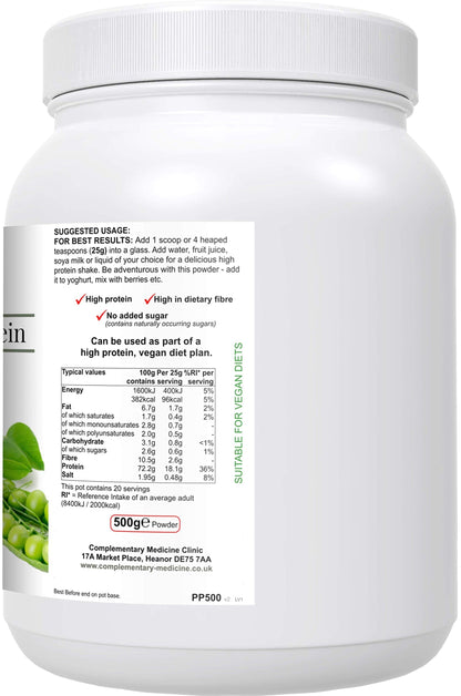 Complementary Supplements - BodyFuel Hypoallergenic Pea Protein Isolate Powder Plus Phytonutrients