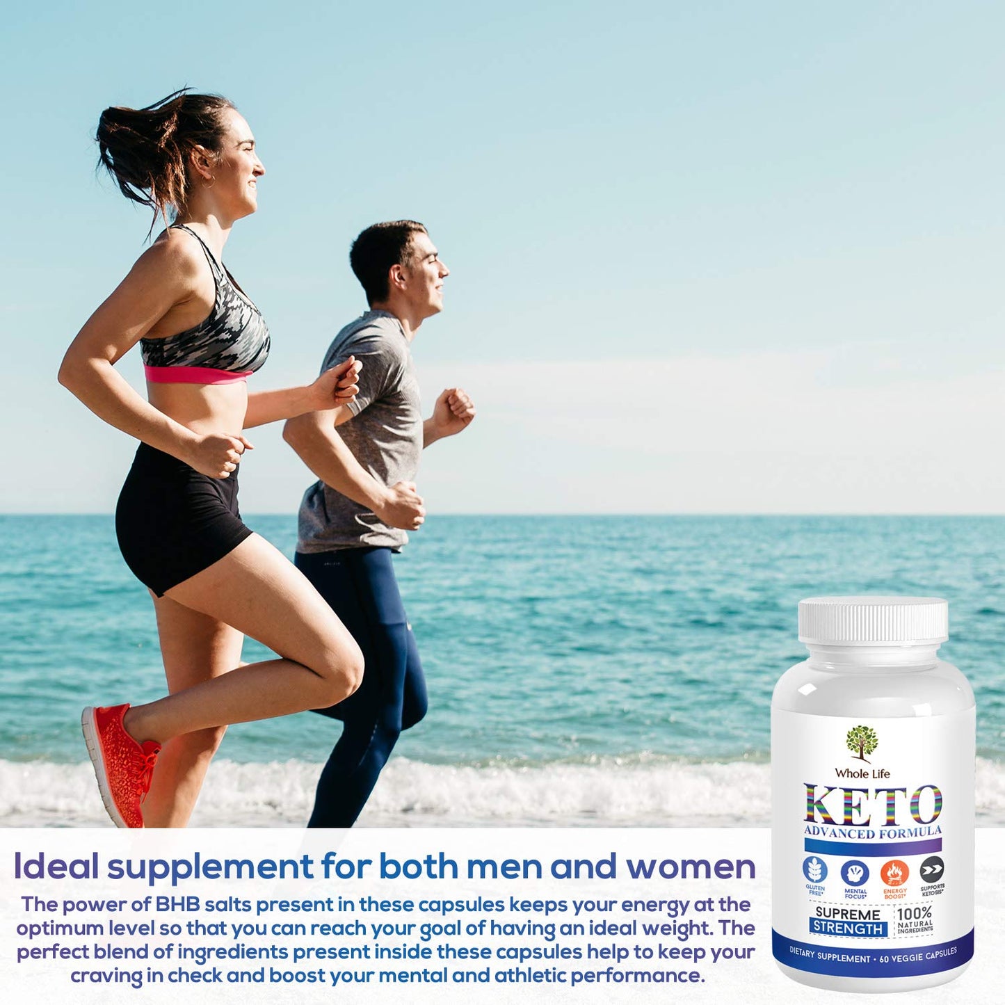 WHOLE LIFE Keto Advanced Formula Diet BHB Pills - Ketogenic All Natural, Support