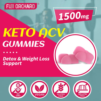 FUJI ORCHARD Keto Acv Gummies, 1500mg Keto Acv Gummies Advanced Weight Loss