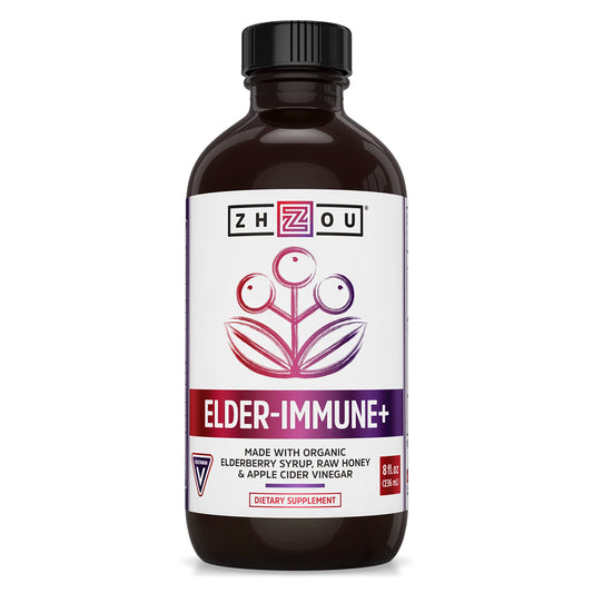 Zhou Nutrition Elderberry Syrup, Immune System Booster with Organic Elderberry Syrup