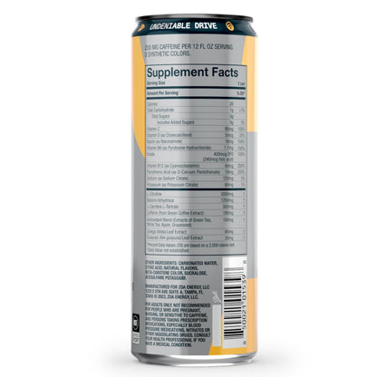 ZOA+ Pre-Workout Sugar-Free Energy Drink, Pineapple Passionfruit - Zero Sugar