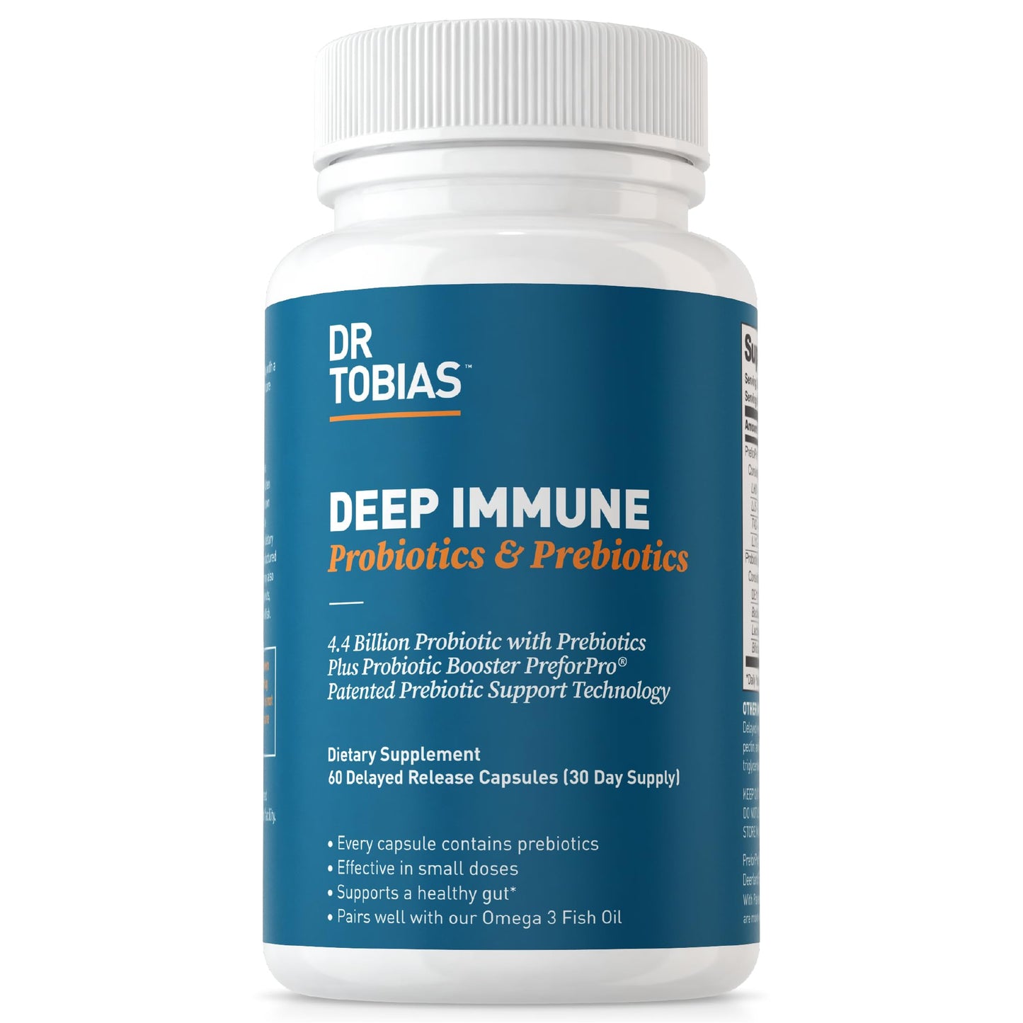 Dr. Tobias Deep Immune Probiotics & Prebiotics, 4.4 Billion CFU Probiotics for Women 